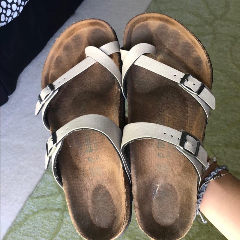 BIRKENSTOCK Mayari Stone Two-Strap Sandal Size 40